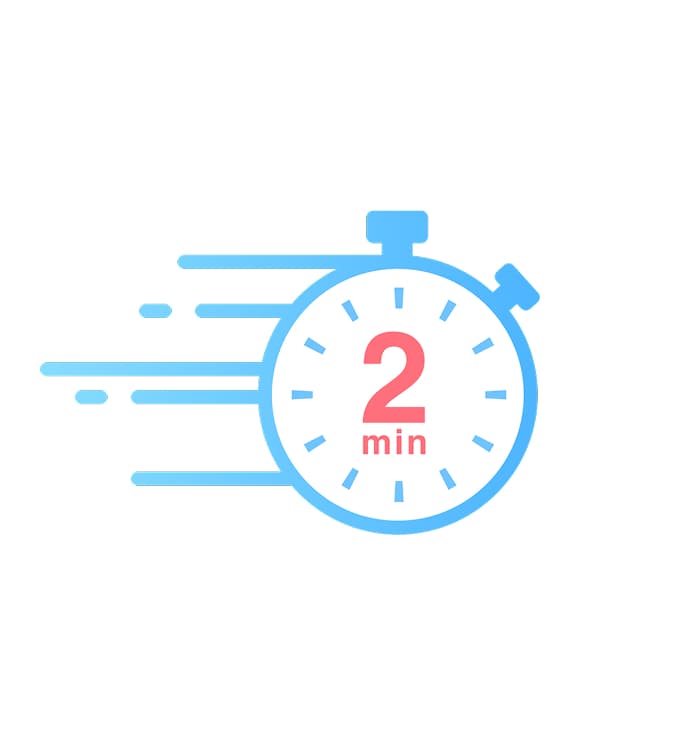 最短2分でかんたん申込み